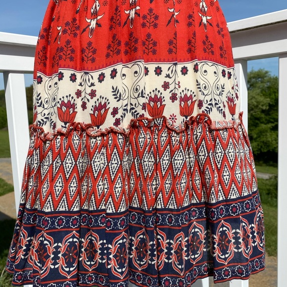 Shrinking Violet Southwestern A-Line Tiered Skirt - Picture 12 of 15